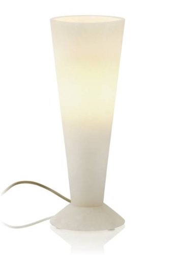 Regallampe, 12x33 cm, Alabaster, Cremefarben