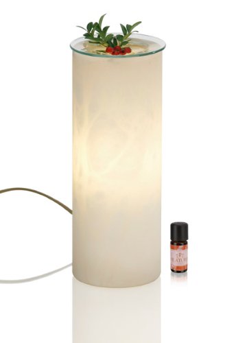 Duftlampe Regallampe, 11x29 cm, Alabaster, Cremefarben