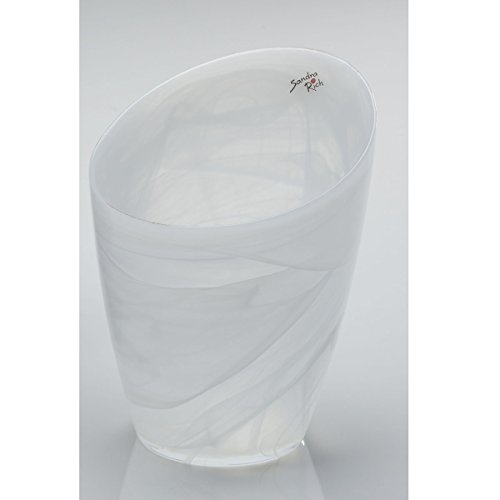 Vase, Glasvase, Blumentopf ALABASTER, Glas, weiß, 18x15cm1