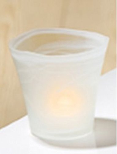 GILDE Dekovase aus Glas Alabaster, 14x14 cm