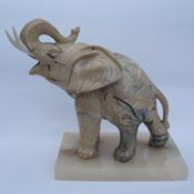 ALABASTER Elefant Alabastros Miquel 18 cm