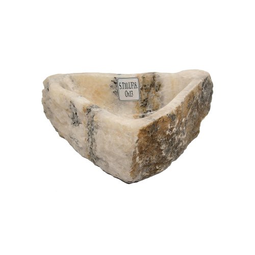 Wohnfreuden Onyx Waschbecken weiss-grau 44*48*18cm3