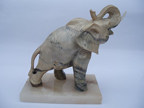 ALABASTER Elefant Alabastros Miquel 18 cm2