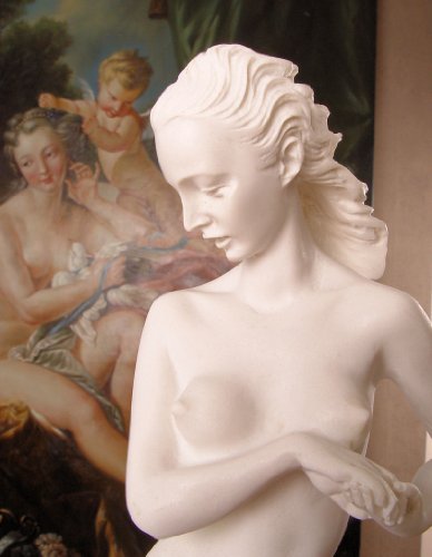 MYTHOLOGISCHE SKULPTUR LEDA & SCHWAN KLASSISCHE ANTIKE PALAZZO EXCLUSIV1