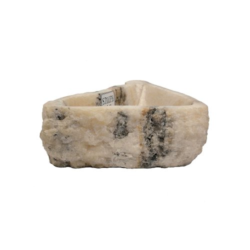 Wohnfreuden Onyx Waschbecken weiss-grau 44*48*18cm6