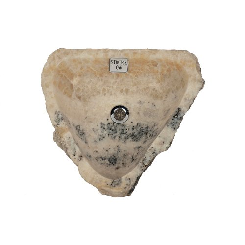 Wohnfreuden Onyx Marmor Waschbecken perlgrau ca. 55x47x16cm2