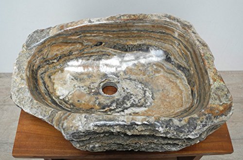 Alabaster Waschbecken Stein Becken Basin Bad Waschschale Waschtisch AL272