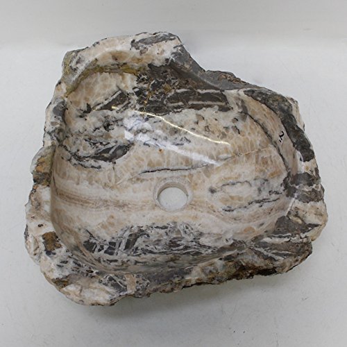 Steinwaschbecken Handwaschbecken Waschbecken Waschtisch Basin Natur Stein Onyxmarmor Alabaster Naturstein AL1664