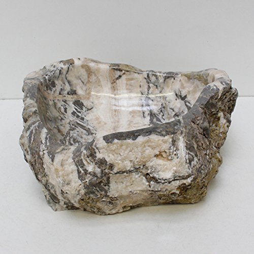 Steinwaschbecken Handwaschbecken Waschbecken Waschtisch Basin Natur Stein Onyxmarmor Alabaster Naturstein AL1663