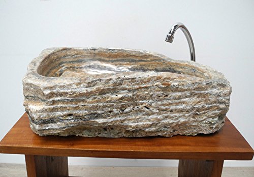 Alabaster Waschbecken Stein Becken Basin Bad Waschschale Waschtisch AL273