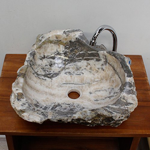 Steinwaschbecken Handwaschbecken Waschbecken Waschtisch Basin Natur Stein Onyxmarmor Alabaster Naturstein AL1666