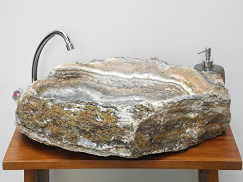 Alabaster Waschbecken Stein Becken Basin Bad Waschschale Waschtisch AL124