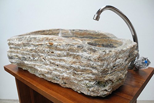 Alabaster Waschbecken Stein Becken Basin Bad Waschschale Waschtisch AL274